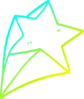 frío degradado línea dibujo de un dibujos animados estrellas png