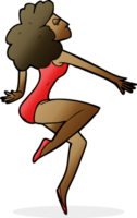 cartoon dancing woman png