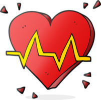 hand drawn cartoon heart rate png