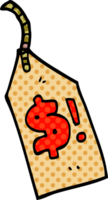 etiqueta de precio de doodle de dibujos animados png