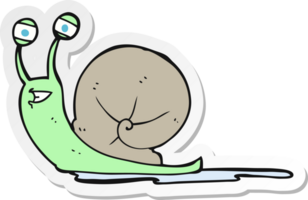 autocollant d'un escargot de dessin animé png