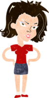 cartoon woman with hands on hips png