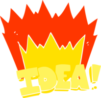 piatto colore illustrazione di idea simbolo png