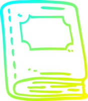 cold gradient line drawing of a cartoon reading book png