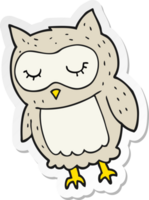 autocollant d'un hibou de bande dessinée png