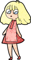 cartoon girl in dress png