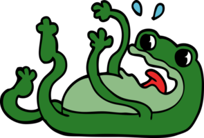 cartoon doodle frog png