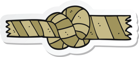 sticker of a cartoon knotted rope png