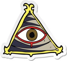 sticker van een cartoon mystic eye-symbool png