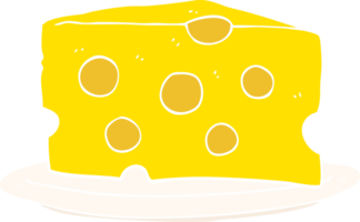 ilustração de cor lisa de queijo png