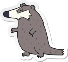 sticker of a cartoon badger png