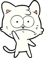 cartoon nervous cat png