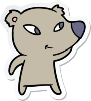 sticker of a cute cartoon bear png