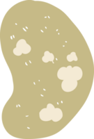 platt Färg illustration av potatis png