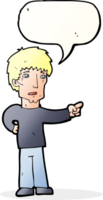 cartoon pointing man with speech bubble png