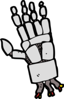 mano de robot de dibujos animados png