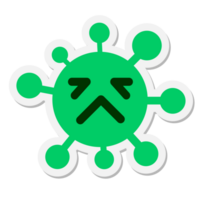 over tired virus sticker png