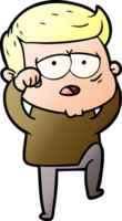 cartoon tired man png