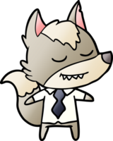 simpático lobo jefe de dibujos animados png