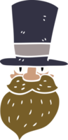 cartoon doodle man in top hat png