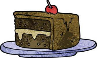 cartoon doodle slice of cake png