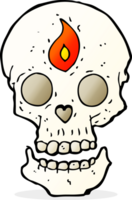 cartoon mystic skull png