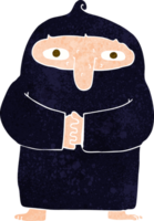 cartoon monk in robe png