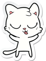 adesivo de um gato bonito dos desenhos animados png