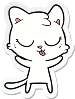 pegatina de un lindo gato de dibujos animados png