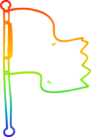 regenboog helling lijn tekening van een tekenfilm rood vlag png