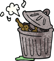 cartoon doodle waste bin png