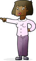 cartoon woman pointing png