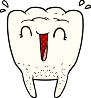 cartoon happy tooth png