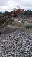 Vertical Video of Quarry Mine Production Aerial View