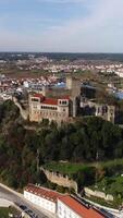 Vertical Video Castle of Leiria, Portugal Aerial View