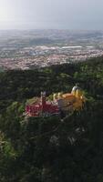 verticale vidéo de pena palais dans Sintra, le Portugal video