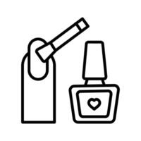 icono de vector de esmalte de uñas