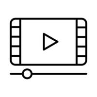 vídeo y animación vector icono