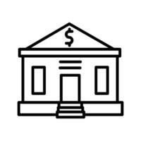 icono de vector de edificio de banco