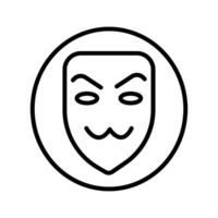 icono de vector de máscara de hacker