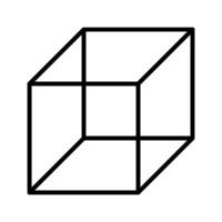 icono de vector de cubo