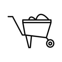 Wheelbarrow Vector Icon