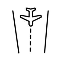 Plane on Runway Vector Icon