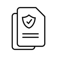 Document Protection Vector Icon