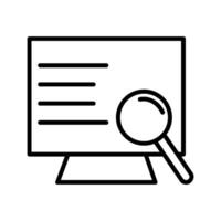 Computer Search Vector Icon