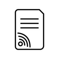 Wifi documentos vector icono