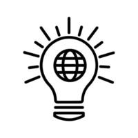 icono de vector de idea brillante