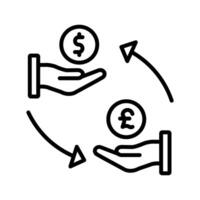 Dollar to Pound Vector Icon