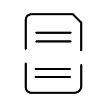Split Document Vector Icon