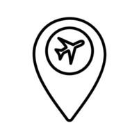 Airport Location Vector Icon